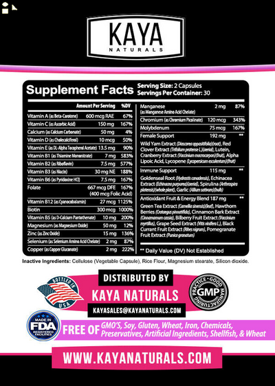 (2 Pack) Womens Multivitamin Multimineral Increase Energy Metabolism Vibrance