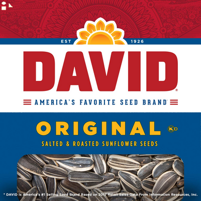 DAVID SEEDS Roasted and Salted Original Sunflower Seeds, 5.25 Oz