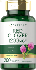 Red Clover Capsules 1200Mg | 200 Count | Trifolium Pratense | Non-Gmo, Gluten Free | Red Clover Blossom Extract Supplement