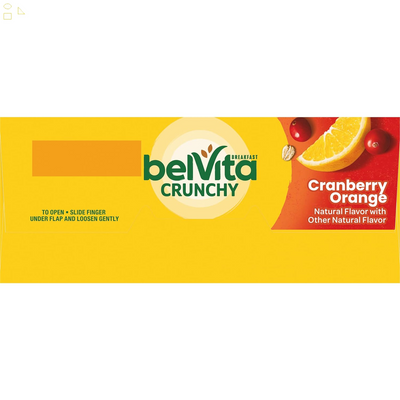 Belvita Cranberry Orange Breakfast Biscuits, 5 Packs (4 Biscuits per Pack)