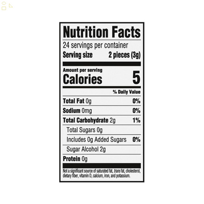 Trident White Sugar Free Gum, Peppermint Flavor, 3 Packs (48 Pieces Total)