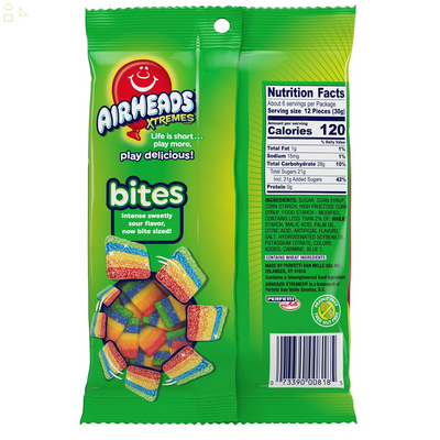 Airheads Xtreme Bites Rainbow Berry, Party, 6Oz