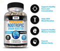 (2 Pack) Nootropic Brain Booster 60Ct, Brain Memory Support, Dietary Supplement