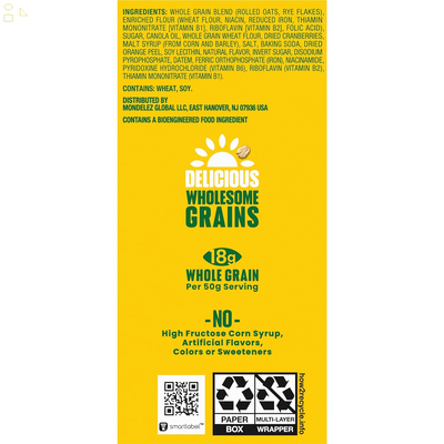 Belvita Cranberry Orange Breakfast Biscuits, 5 Packs (4 Biscuits per Pack)