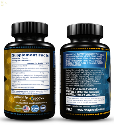 OXY BURN Fat Burner, Natural Appetite Suppressant, Focus & Energy