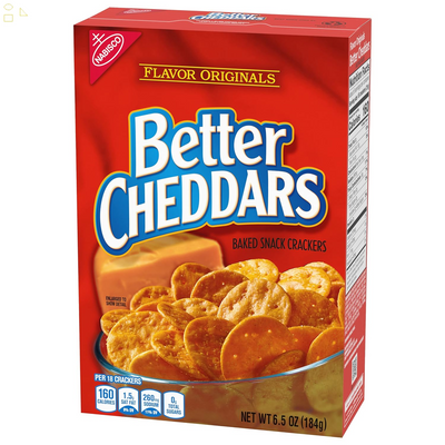 NABISCO Better Cheddars Baked Snack Crackers, 6.5 Oz