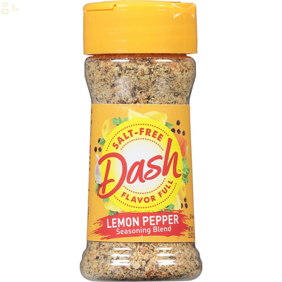 Dash Salt-Free Seasoning Blend, Lemon Pepper, 2.5 Ounce Packaging may vary