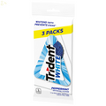 Trident White Sugar Free Gum, Peppermint Flavor, 3 Packs (48 Pieces Total)