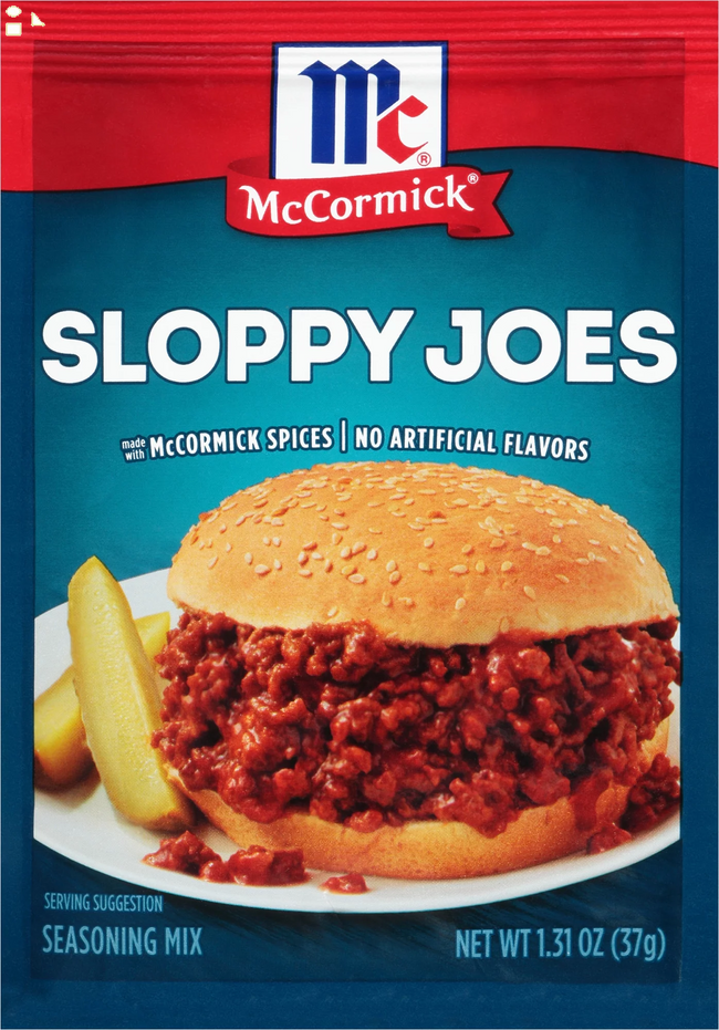 Mccormick Sloppy Joes Gluten Free Sloppy Joes Seasoning Mix, 1.31 Oz Envelope