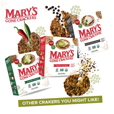 Mary'S Gone Crackers Herb Crackers, Organic Brown Rice, Flax & Sesame Seeds, Gluten Free, 6.5 Ounce