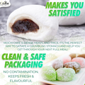 Fusion Select Mochi Daifuku Snacks - Traditional Japanese Rice Cakes with Filling - Flavored Asian Sweet Desserts for Family - Chewy and Soft Texture (Sesame)