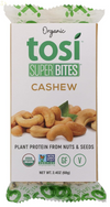 Tosi Organic Superbites Vegan Snacks, Cashew, 2.4 Oz, Pack of 1
