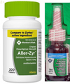 M_M Cetirizine HCL 10 Mg (200 Count) Generic Zyrtec plus Fluticasone Nasal Spray 50Mcg, 1 Bottle 144 Sprays Generic Flonase | 24 H Non Drowsy Allergy Relief | Best Value Generic OTC Allergy Medicatio