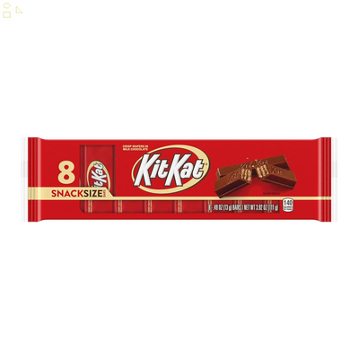 KIT KAT Milk Chocolate Wafer Snack Size, Candy Bars, 0.49 Oz (8 Count)