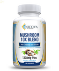 10X Mushroom Complex Supplement- Lions Mane, Reishi, Shiitake, Immune Capsule