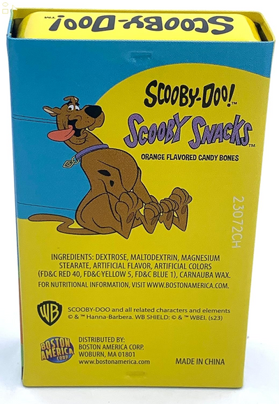 Boston America Scooby-Doo Scooby Snacks Orange Flavored Candy - (1) Collectible Slider Tin Filled with Bone Shaped Candies