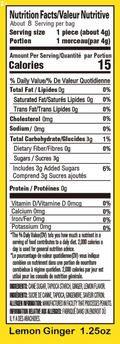 Gem Gem Ginger Candy Chewy Ginger Chews (Lemon, 1.25Oz Tasting Samples)