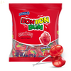 Colombina Bon Bon Bum Classic Lollipops - Sweet Strawberry with Chewy Bubble Gum Center Suckers, Gluten-Free Candy, 6 Oz Bags (10 Count) - 1 Pack