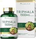 Triphala Capsules | 1500Mg | 180 Count Supplement | Non-Gmo and Gluten Free