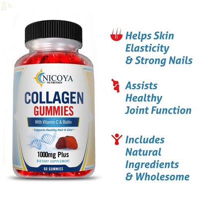 Premium Collagen Vitamin Gummies for Hair, Skin & Nails -Strawberry
