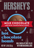 HERSHEY'S Milk Chocolate Mini Marshmallows Hot Chocolate Bomb, Christmas Candy Gift Box, 1.25 Oz