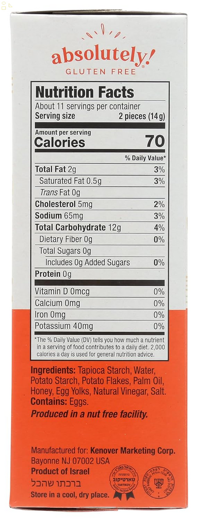 Absolutely Gluten Free Flatbread, Original, 5.29-Ounce