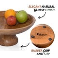 Acacia Wood Fruit Bowl for Kitchen Counter 12" Large