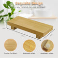 Wood Pedestal Stand Risers 8.7''x3.5'' Small Wooden Riser Soap Stand for Table Countertop Kitchen Sink