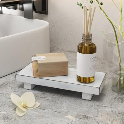 Wood Pedestal Stand Risers 8.7''x3.5'' Small Wooden Riser Soap Stand for Table Countertop Kitchen Sink