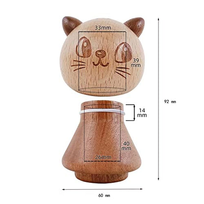 Wood Cute Mushroom Toothpick Holder Container Home Kitchen Dining Room (with toothpicks)