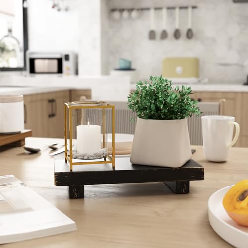 Wood Pedestal Stand Risers 8.7''x3.5'' Small Wooden Riser Soap Stand for Table Countertop Kitchen Sink