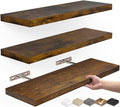 Floating Wood Shelves - Wall Mounted, for Kitchen, with 22lbs Capacity Set of 3