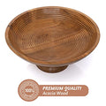 Acacia Wood Fruit Bowl for Kitchen Counter 12" Large