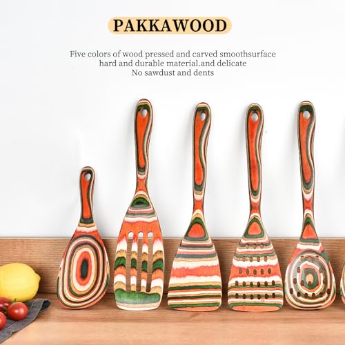 7-Piece wood Utensils Set, Durable, Eco-Friendly, Wooden Spoons for cooking, Kitchen Tool