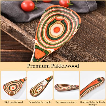 7-Piece wood Utensils Set, Durable, Eco-Friendly, Wooden Spoons for cooking, Kitchen Tool