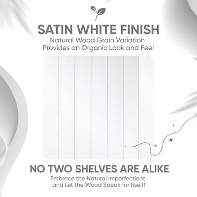 Floating Wooden Shelves for Kitchen Wall Mounted - Thick Industrial Kitchen Wood Shelf Set of 2