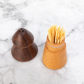 Wood Cute Mushroom Toothpick Holder Container Home Kitchen Dining Room (with toothpicks)