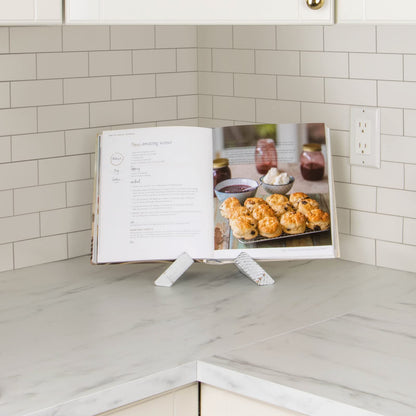 Cookbook Stand, Wooden Recipe Book Holder, Cook Book Stand for Kitchen Counter