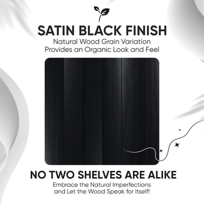 Floating Wooden Shelves for Kitchen Wall Mounted - Thick Industrial Kitchen Wood Shelf Set of 2