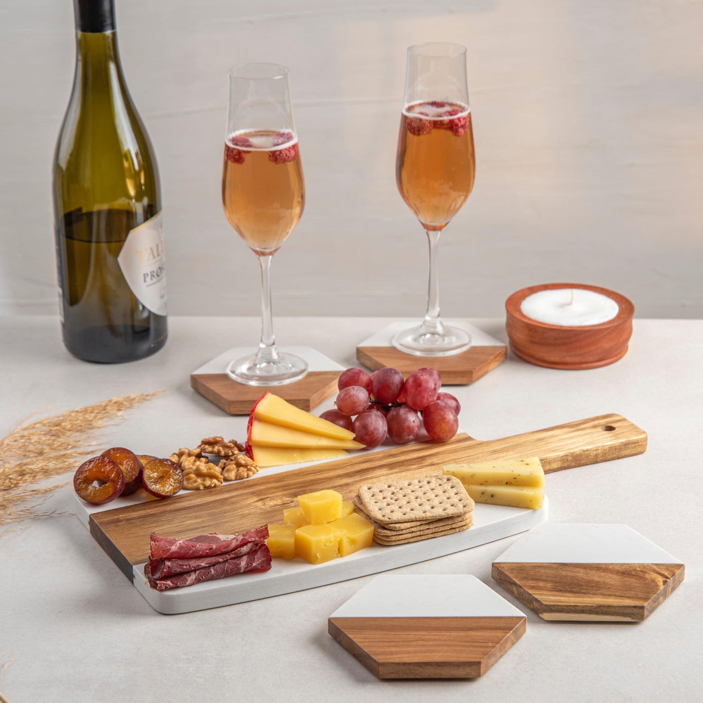 Personalized Cutting Board with Coaster set. Wedding Gift or Anniversary Gift. Custom Gift for Housewarming, Anniversary, Birthday