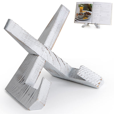 Cookbook Stand, Wooden Recipe Book Holder, Cook Book Stand for Kitchen Counter