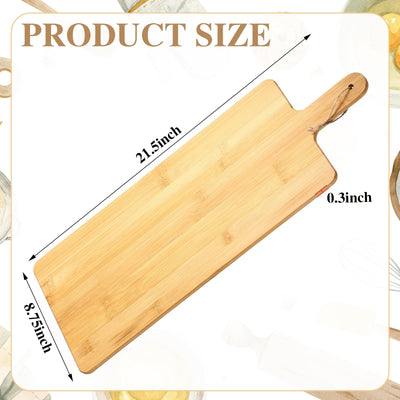 12 Packs Cutting Board Set with Handles 15 x 7 Inch, Acacia, Bamboo Wood)