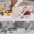 Cookbook Stand, Wooden Recipe Book Holder, Cook Book Stand for Kitchen Counter