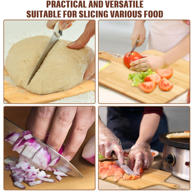 12 Packs Cutting Board Set with Handles 15 x 7 Inch, Acacia, Bamboo Wood)