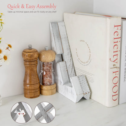 Cookbook Stand, Wooden Recipe Book Holder, Cook Book Stand for Kitchen Counter