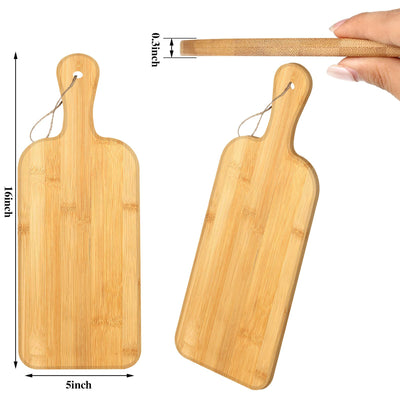 12 Packs Cutting Board Set with Handles 15 x 7 Inch, Acacia, Bamboo Wood)