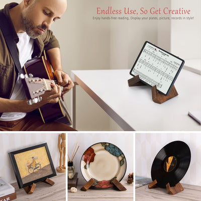 Cookbook Stand, Wooden Recipe Book Holder, Cook Book Stand for Kitchen Counter