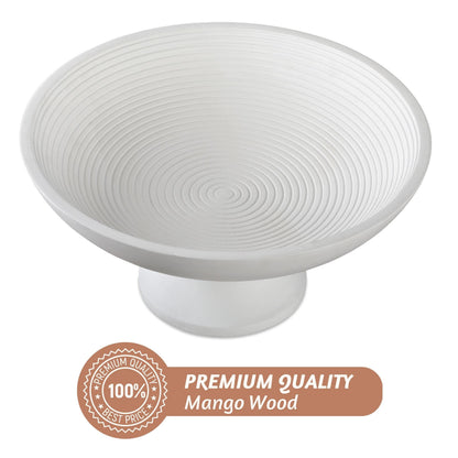 Acacia Wood Fruit Bowl for Kitchen Counter 12" Large
