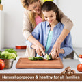 Wooden Cutting Boards For Kitchen Wood Chopping Board Thick One-piece Cutting Board With Juice Groove  15 * 10.2 * 1"