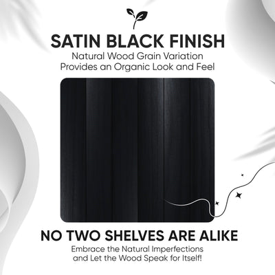 Floating Wooden Shelves for Kitchen Wall Mounted - Thick Industrial Kitchen Wood Shelf Set of 2